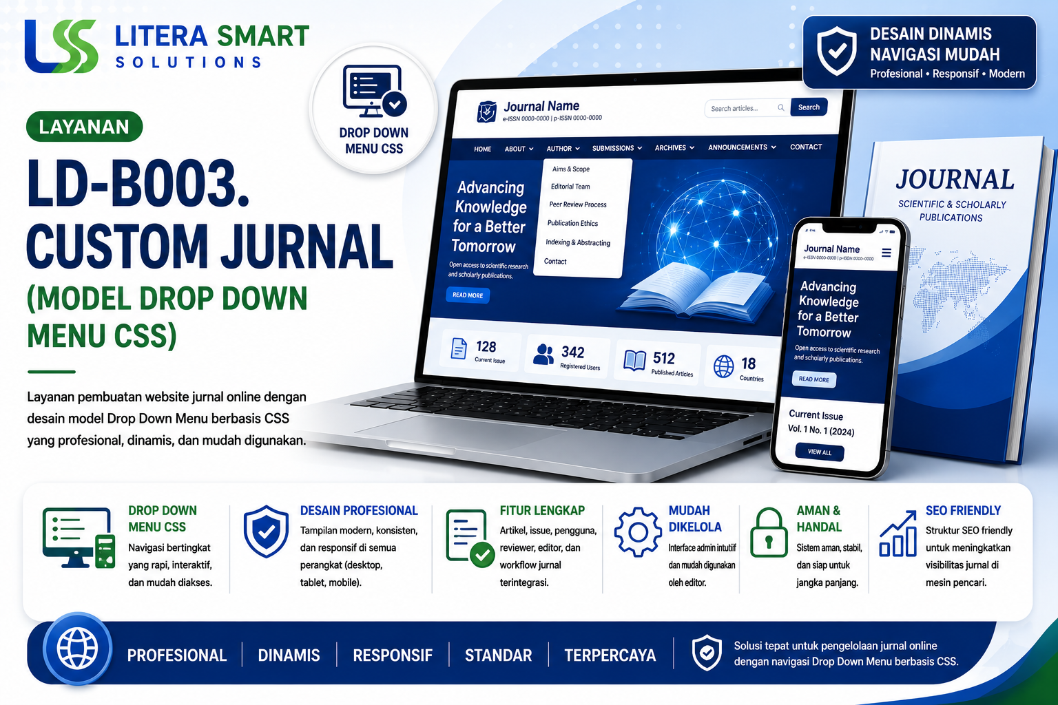 LD-B003. Custom Jurnal (Model Drop Down Menu CSS)